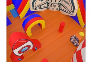 Multiplay base spatial XL avec mur d'escalade 